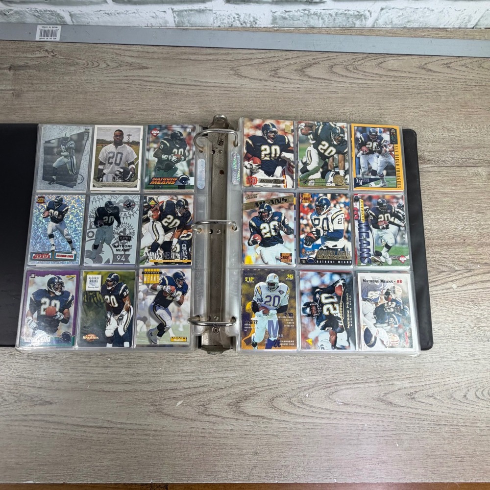 Mixed NFL Football Card Collection Binder 90s Stars Irvin‎ Allen Bettis Lot